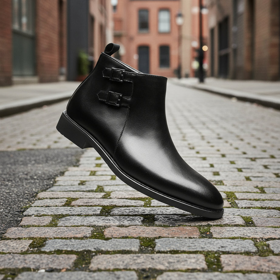 Men's Leather Outdoor Pointed Chelsea Boots