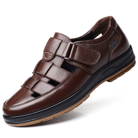 Men's Leather Casual Breathable Sandals