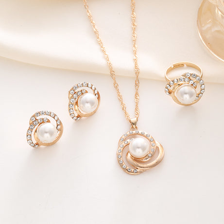 Women's Simple Versatile Diamond Jewelry Set