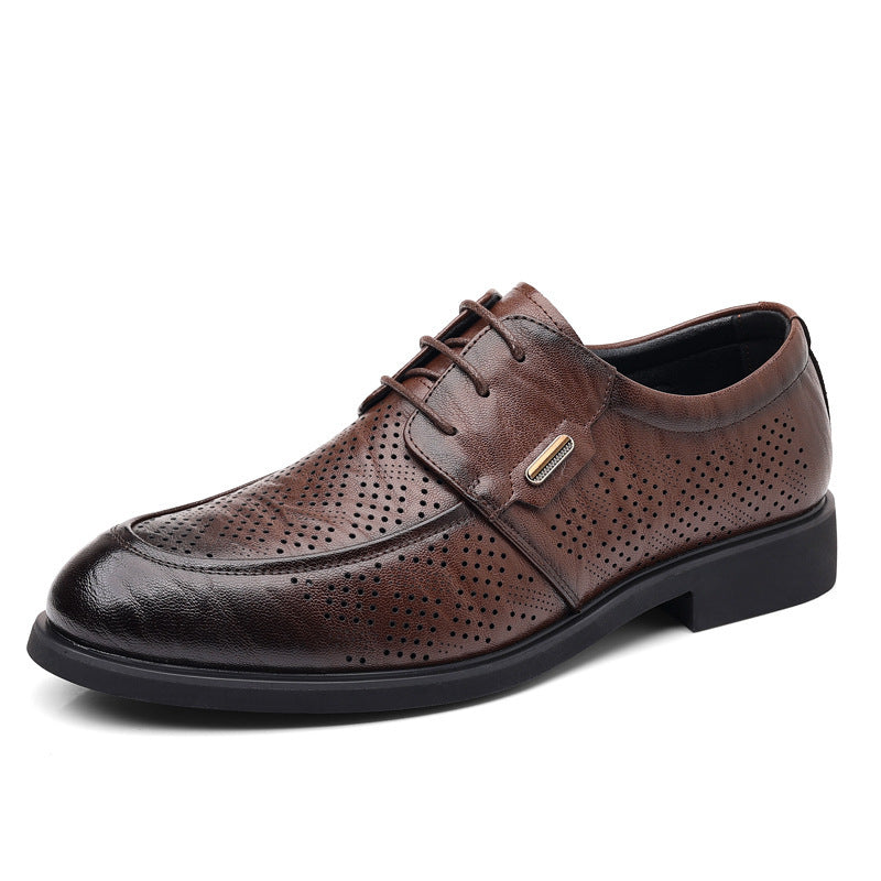 Men's Leather Derby British Style Casual Shoes