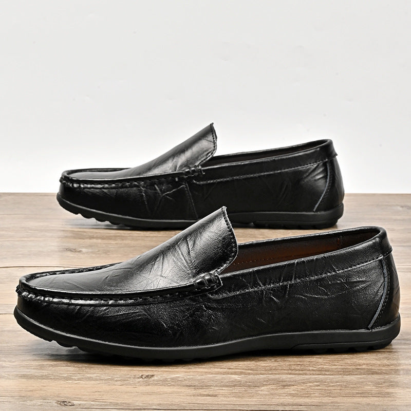 Men's Leather Versatile Loafers Casual Shoes