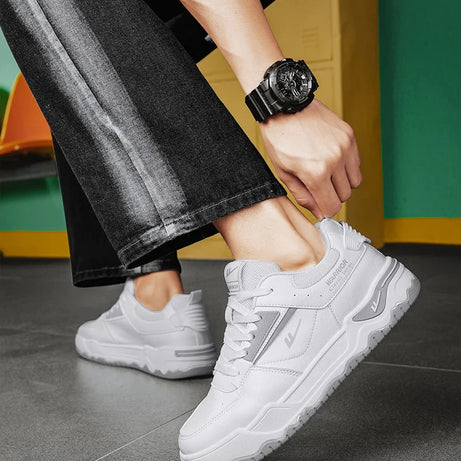 Men's Microfiber Leather Trendy Casual Shoes