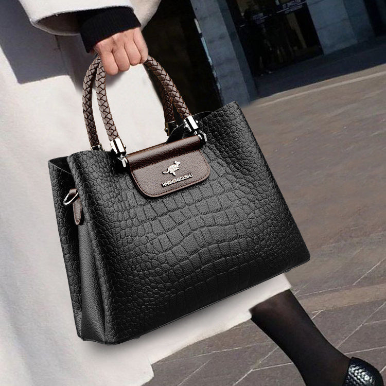 Women's Leather Portable Shoulder HandBag