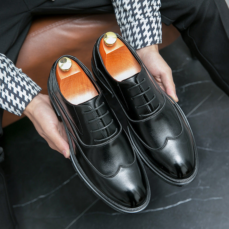 Men's Lace-up British Style Wedding Shoes