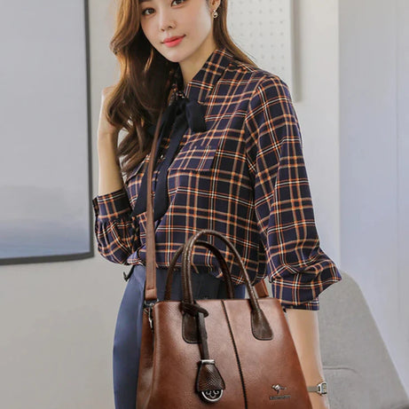 Women's Leather Large Cepacity Shoulder Handbag