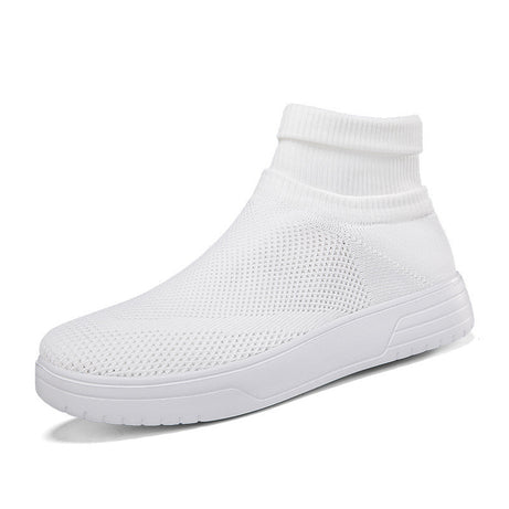 Men's Breathable Mesh High-Top Thick-Soled Shoes