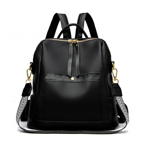 Women's Leather Multi-Purpose Stylish Casual Backpack