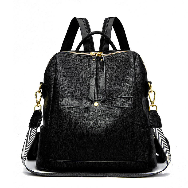 Women's Leather Multi-Purpose Stylish Casual Backpack