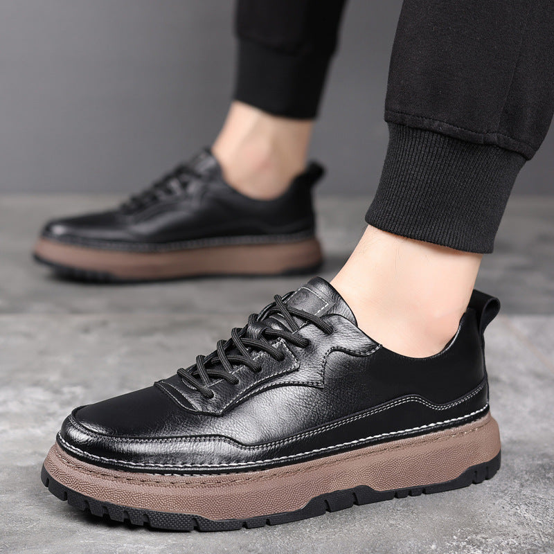 Men's Leather Versatile Trendy Casual Shoes