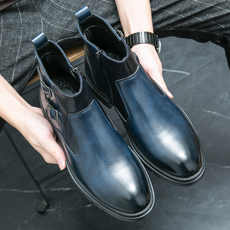 Men's British Style Martin Boots Leather Shoes