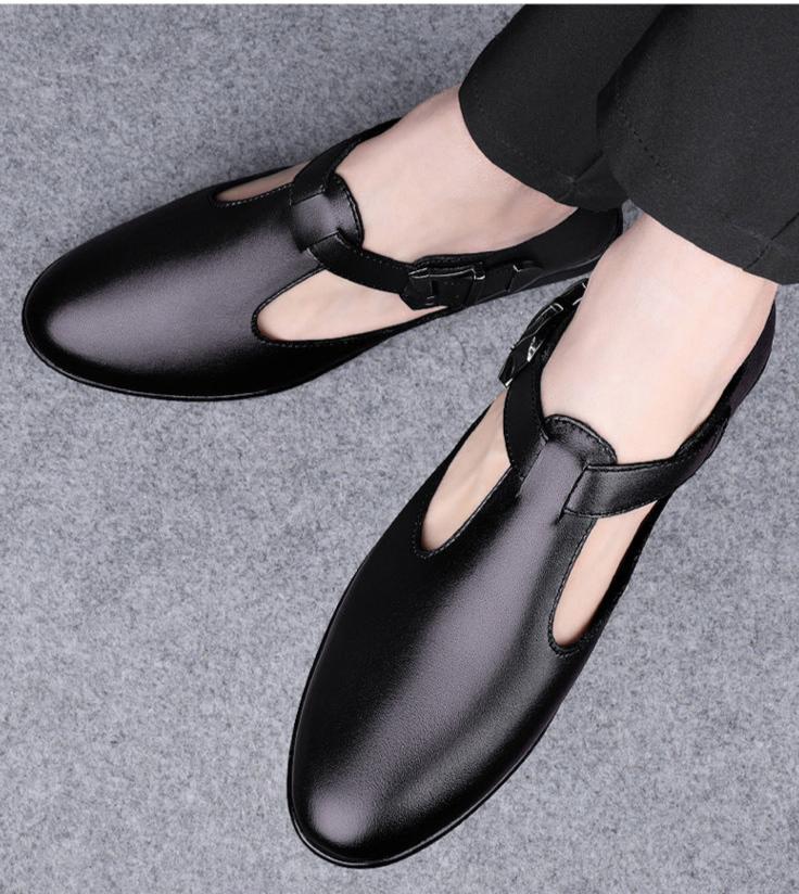 Men's Genuine Leather Casual Sandal Shoes