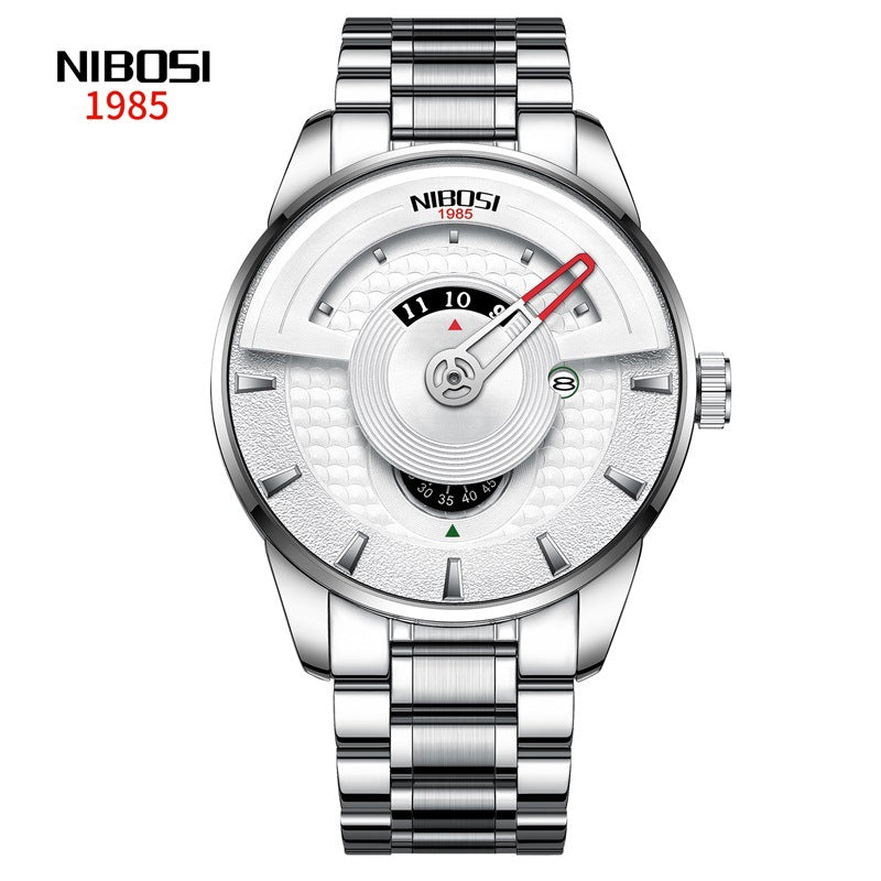 Men's Steel Belt Small Display Quartz Watch