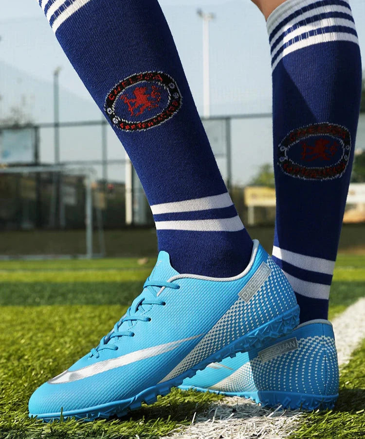 Men's Gamon Leather Low-Top Football Turf Sports Shoes