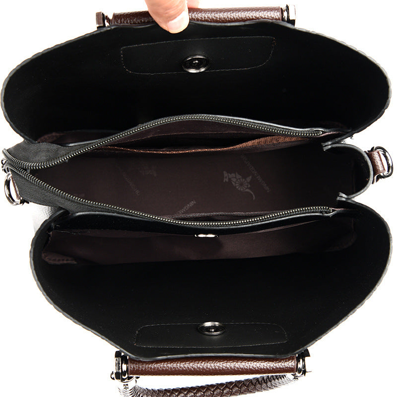 Women's Leather Portable Shoulder HandBag