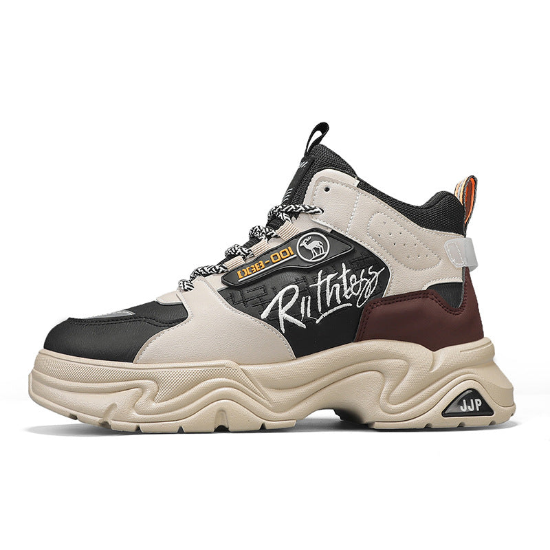 Men's Autumn Platform Hiking Shoes Short Boots