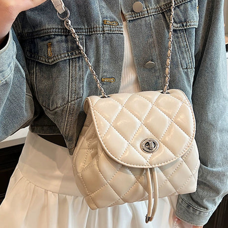 Women's Rhombus Trendy Leather Bag