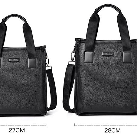 Men's Business Texture Vertical Leather Bag