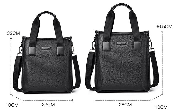 Men's Business Texture Vertical Leather Bag