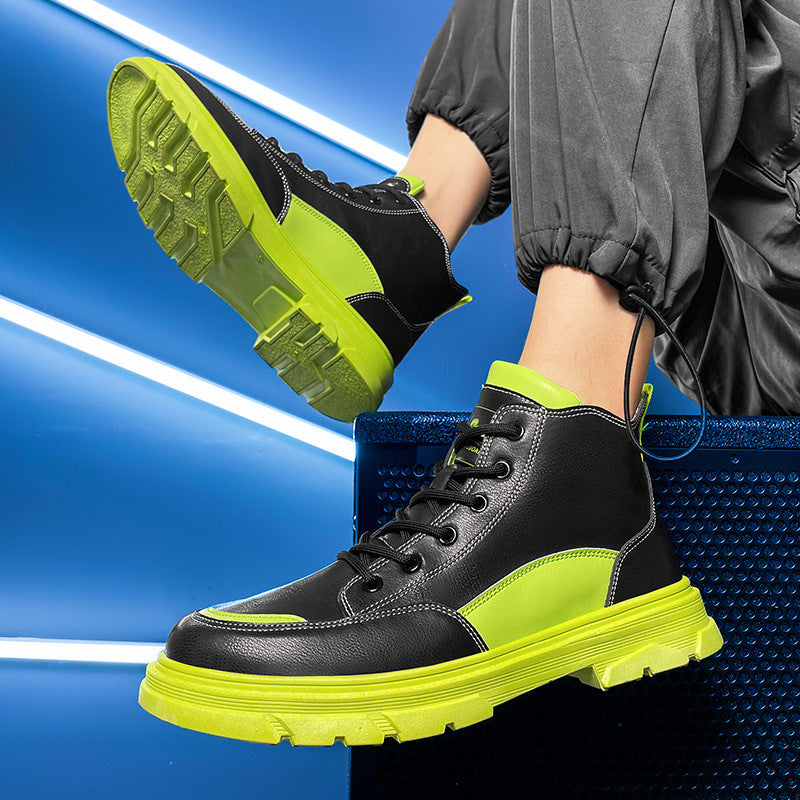 Men's Leather High-top Martin Boots Shoes