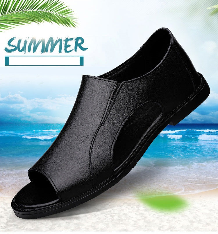 Men's Leather Breathable Casual Sandals