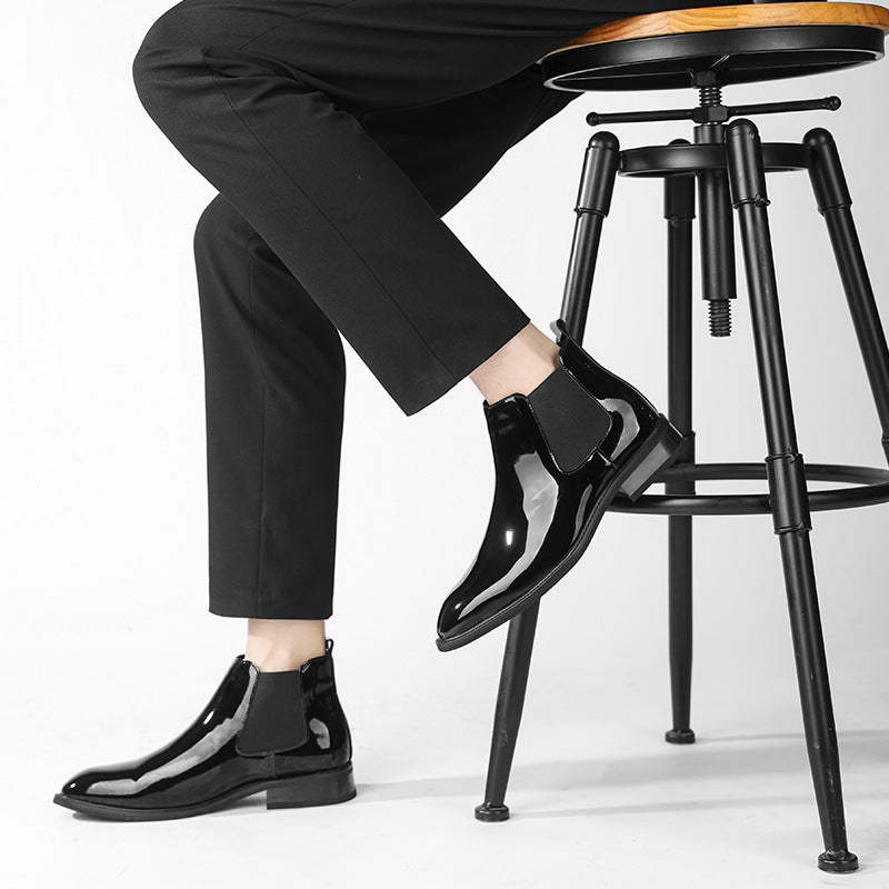 Men's British Style Leather Chelsea Boots Casual Shoes