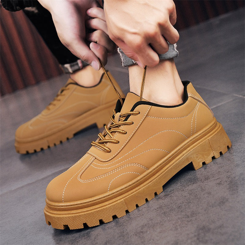 Men's Retro Style Fashion Low-Top Outdoor Leather Boots