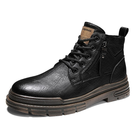 Men's High-Top Leather Martin Boots