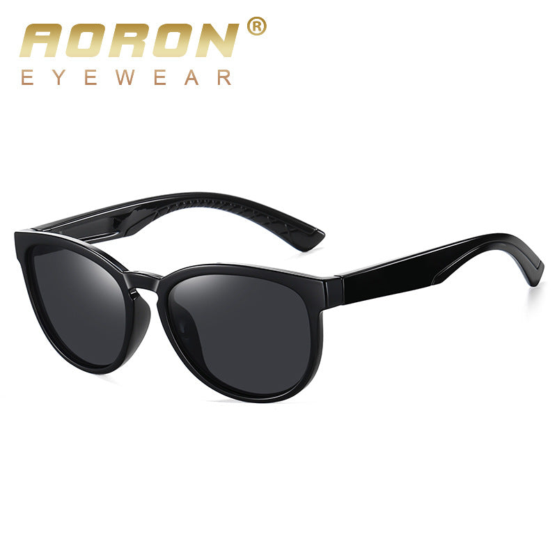 Men's Round Polarized Colorful Film Sunglasses