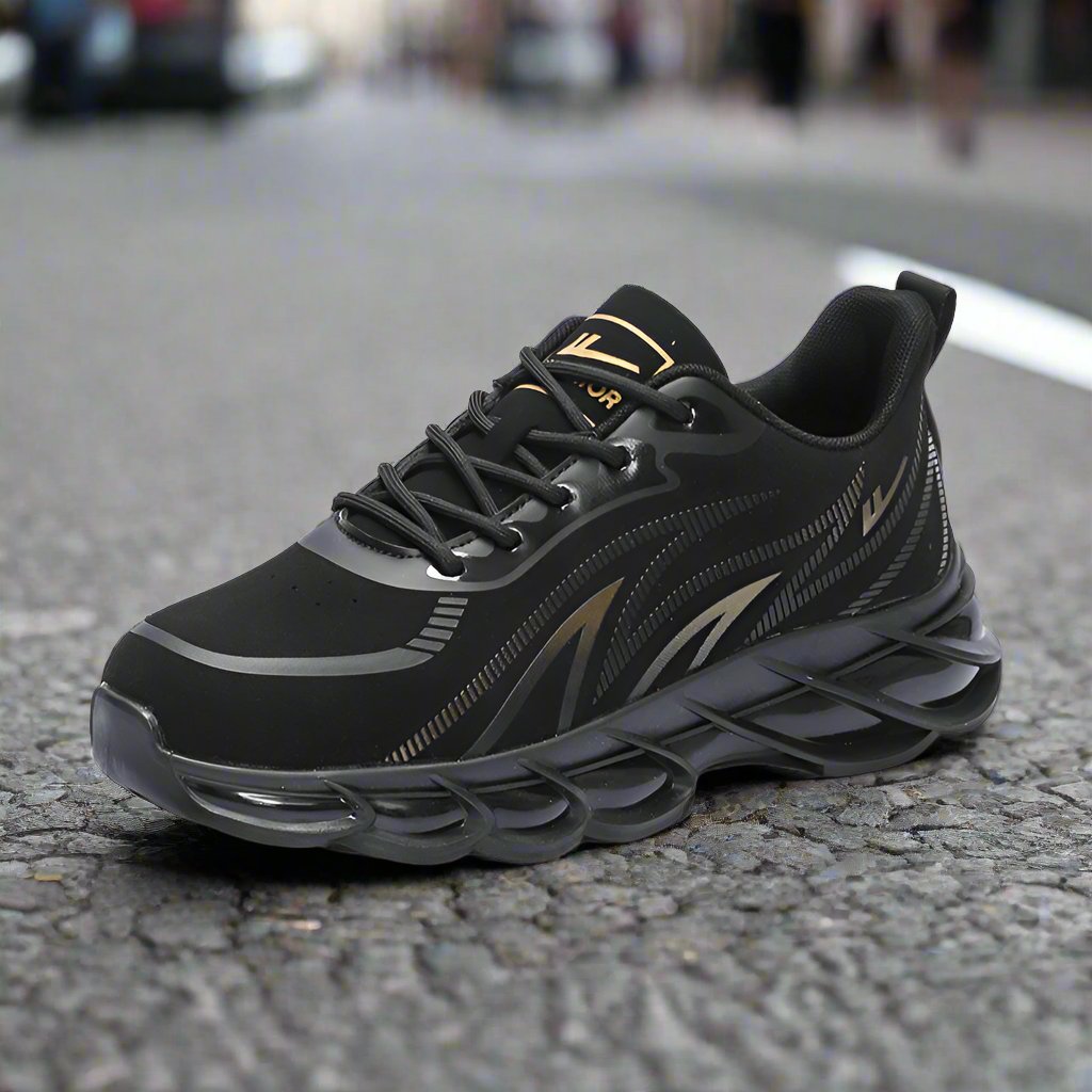 Men's Breathable Trendy Casual Sneakers - Black