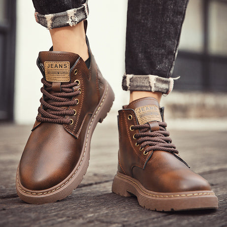 Men's British Style High-Top Casual Martin Boots