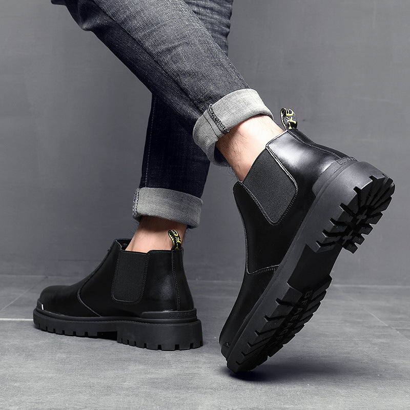 Men's British Style Leather Chelsea Boots