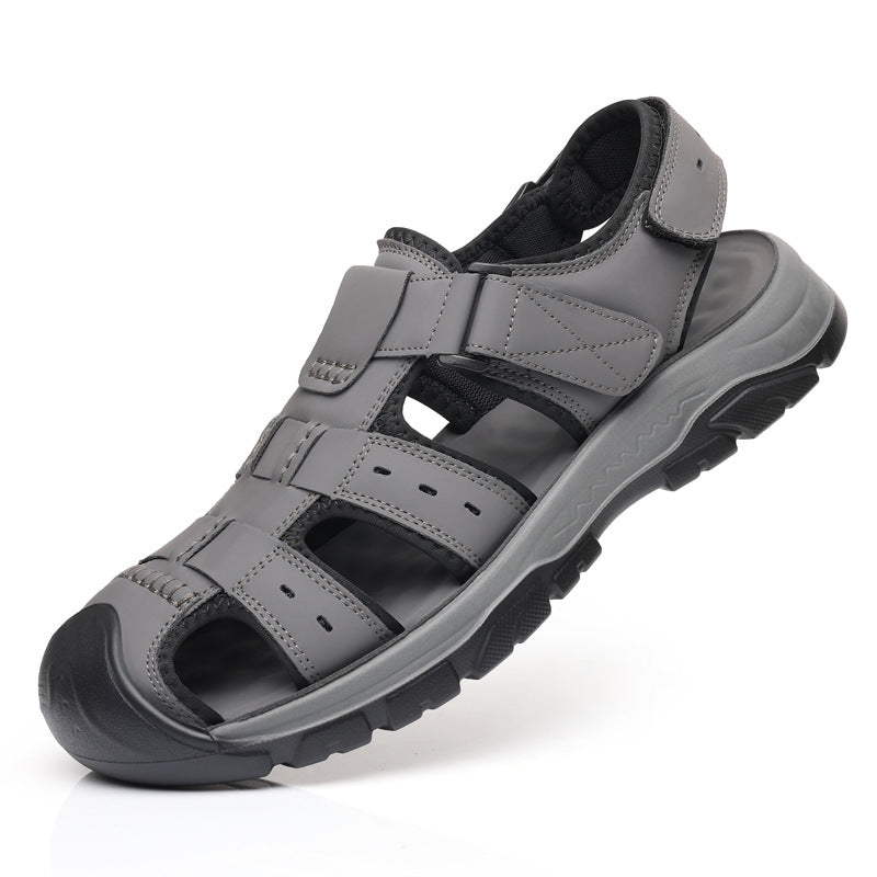 Men's Leather Outer Wear Casual Sandals