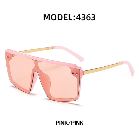 Women's Large Frame Fashion Integrated Sunglasses