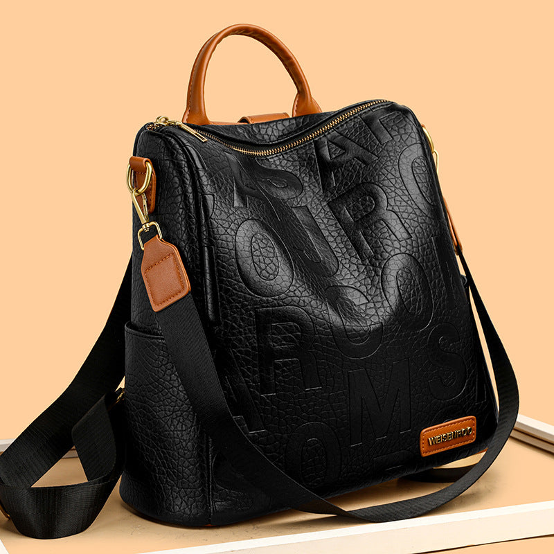 Women's Leather Multi Functional Backpack