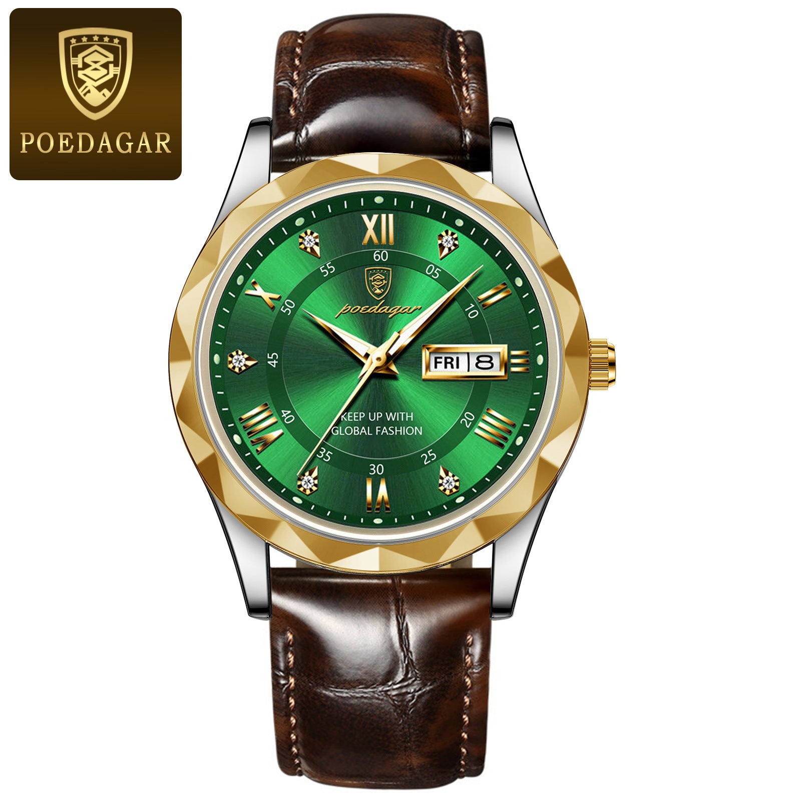 Men's Double Calendar Luminous Quartz Watch