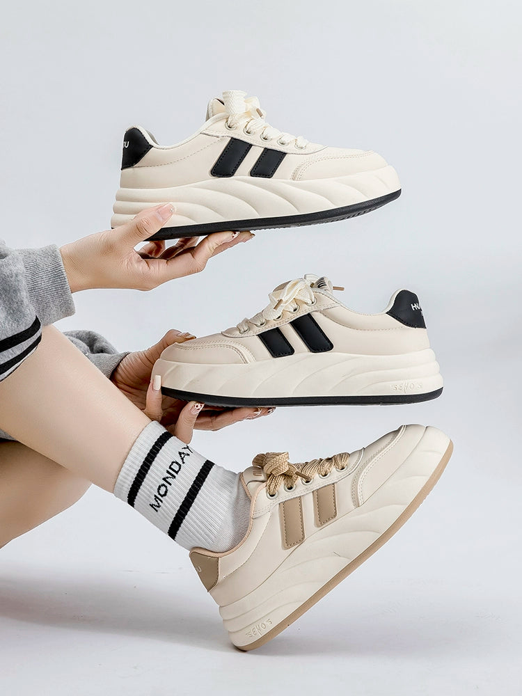 Women's Beige Casual Canvas Sneakers