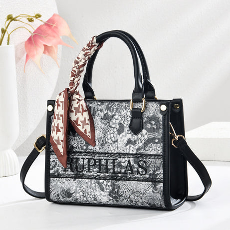 Women's Fashion Embroidery Handbag Large-Capacity Bag