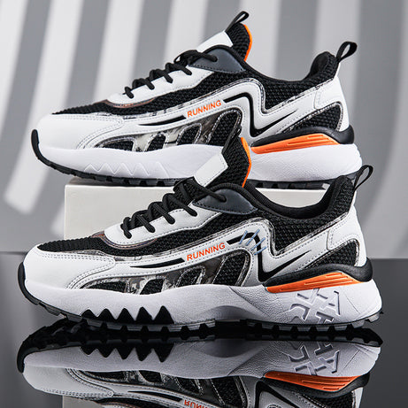 Men's Fashion Fiber Leather Running Shoes