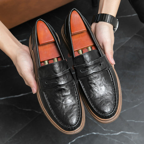 Men's Leather Fashionable Trendy Loafers Shoes