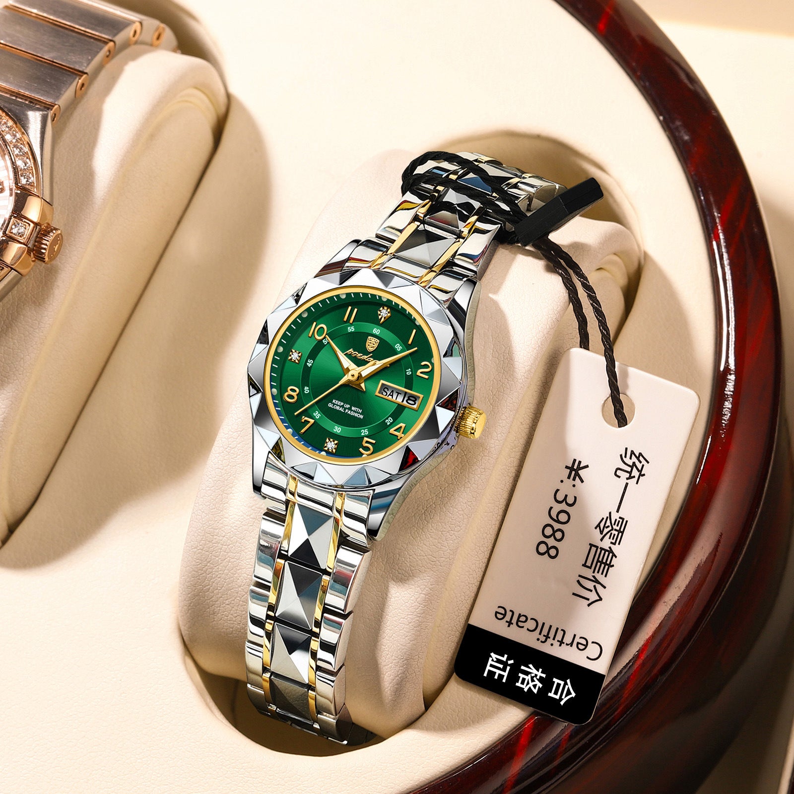 Women's Waterproof Double Calendars Watch