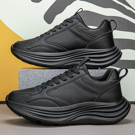 Men's Leather Shock Absorption Running Shoes