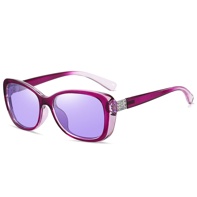 Women's Polarized Metal Small Frame Color-changing Sunglasses