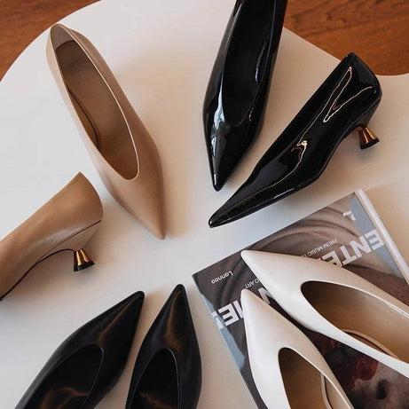 Women's Pointed Toe Pumps Kitten Heels Dress Shoes