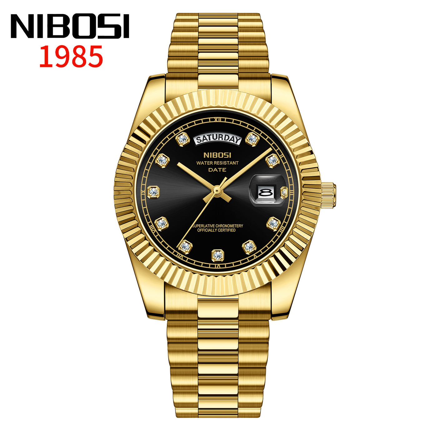 Men's Diamond-Encrusted Watch