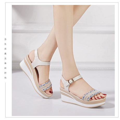 Women's High Heel Platform Roman Sandal