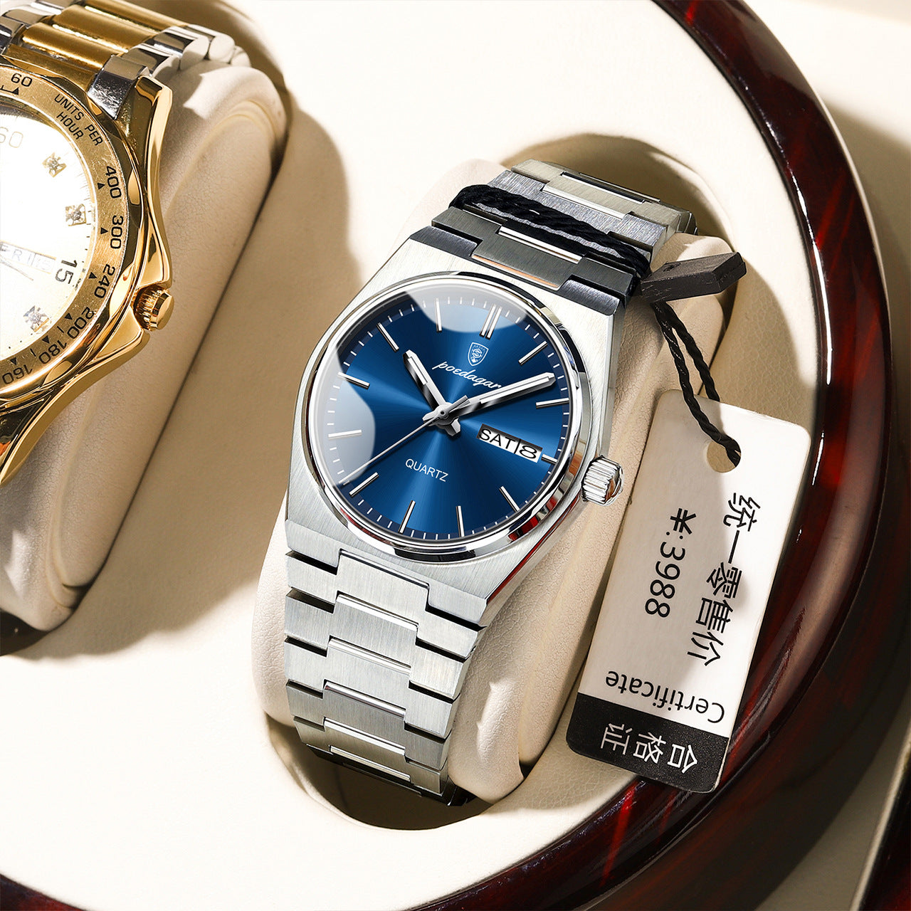 Women's  Double Calendar Quartz Watch