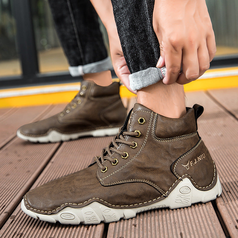 Men's Fashion Leather Casual Martin Boots