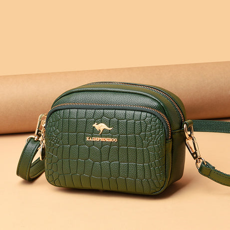 Women's Leather Crocodile Pattern Shoulder Bag