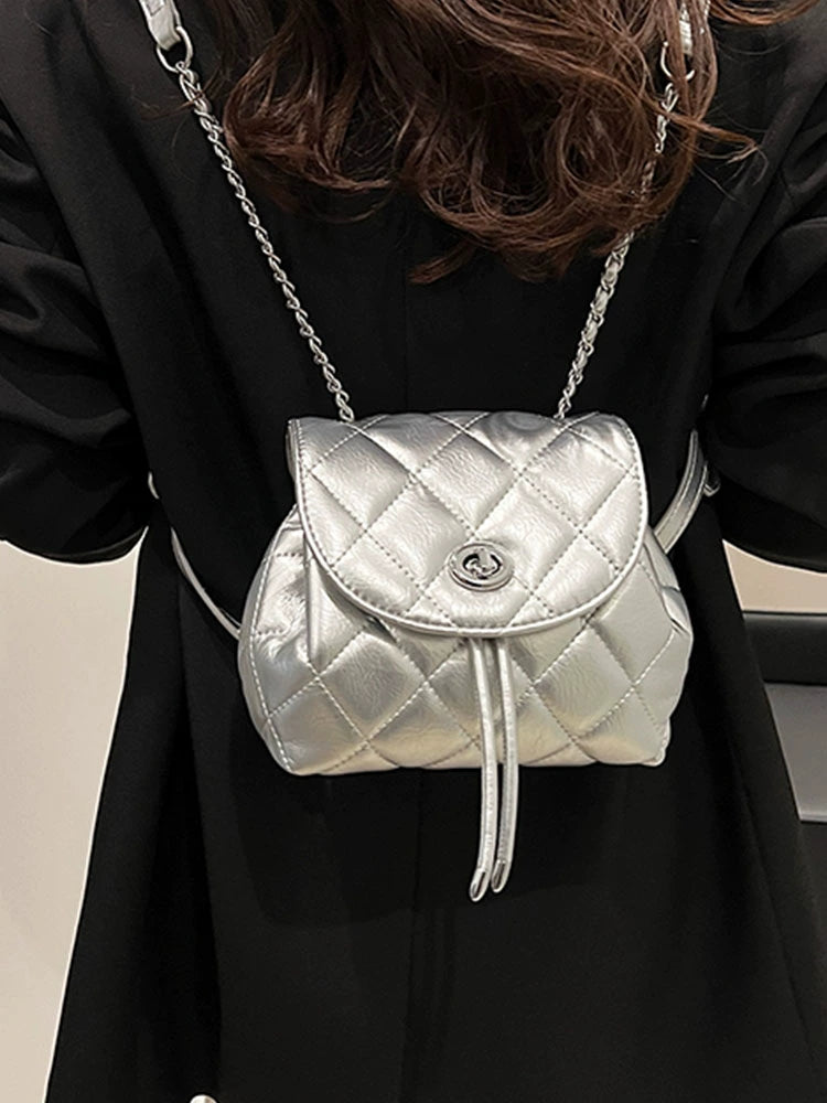 Women's Rhombus Trendy Leather Bag