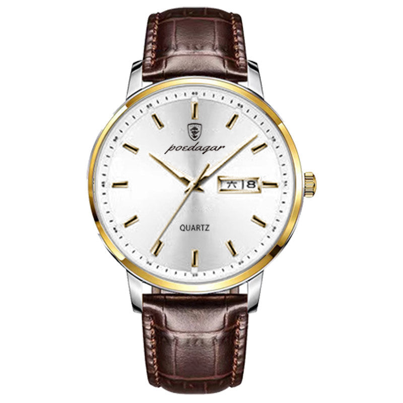 Men's Ultra-thin Double Calendar  Watch